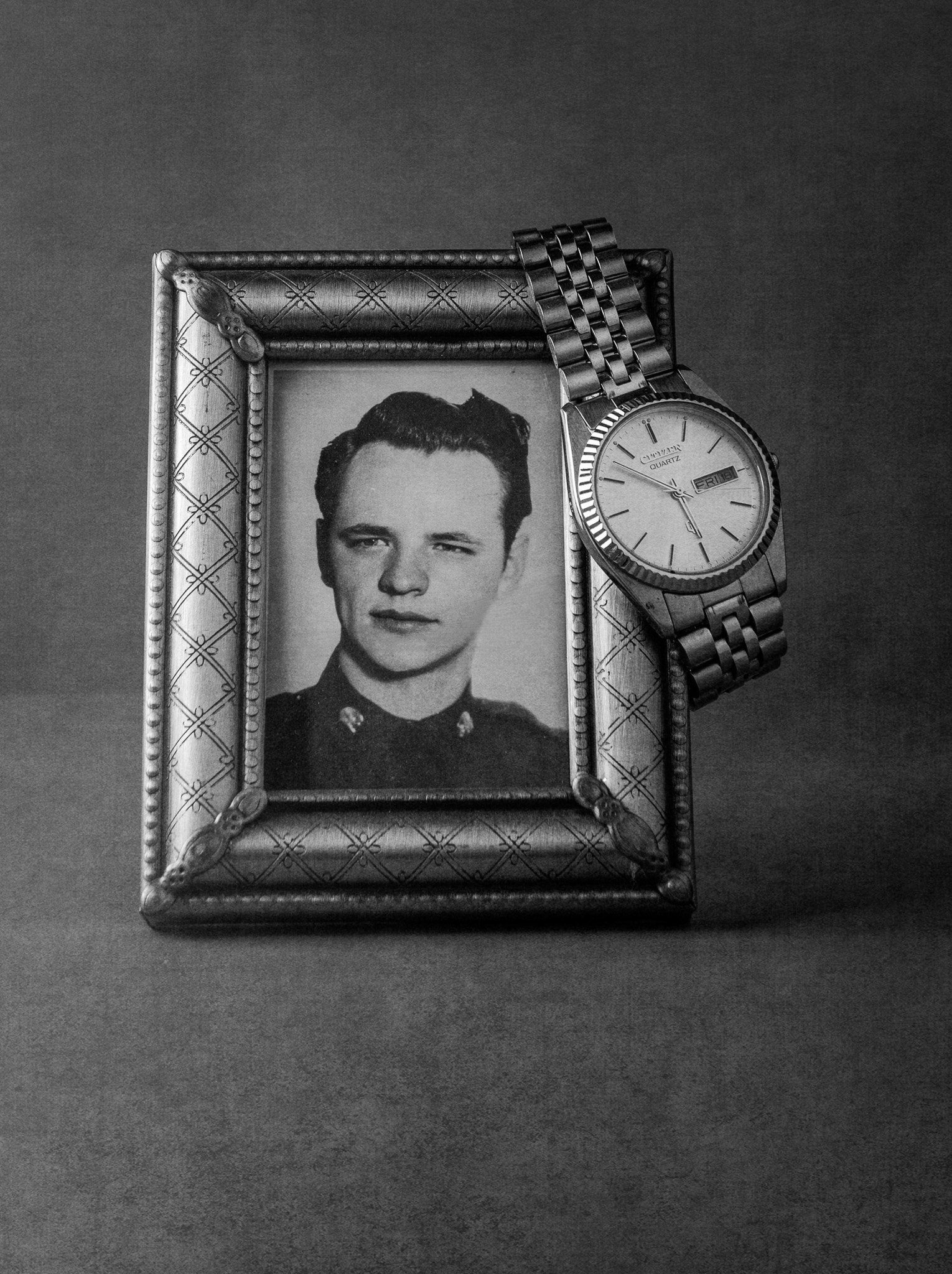 dad and watch still life art
